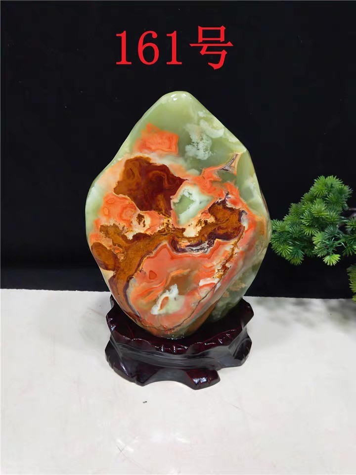19.58LB TOP Natural Afghan jade quartz carved crystal Mineral specimen+stand