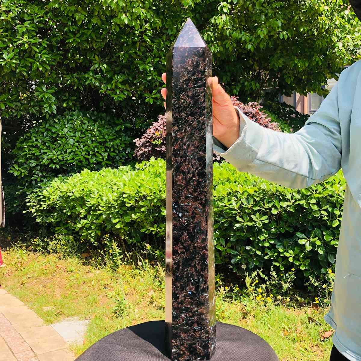 14.63LB Natural Fireworks Stone Obelisk Quartz Tower Crystal Wand Point Healing