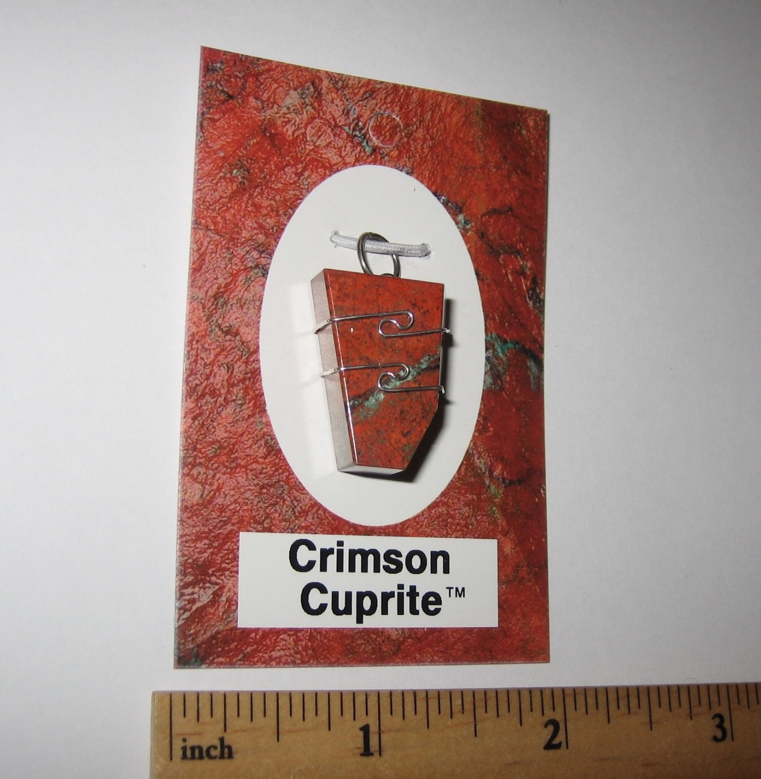 0.85″ POLISHED RARE CUPRITE STONE MINERAL STERLING SILVER WIRE WRAP PENDANT *3