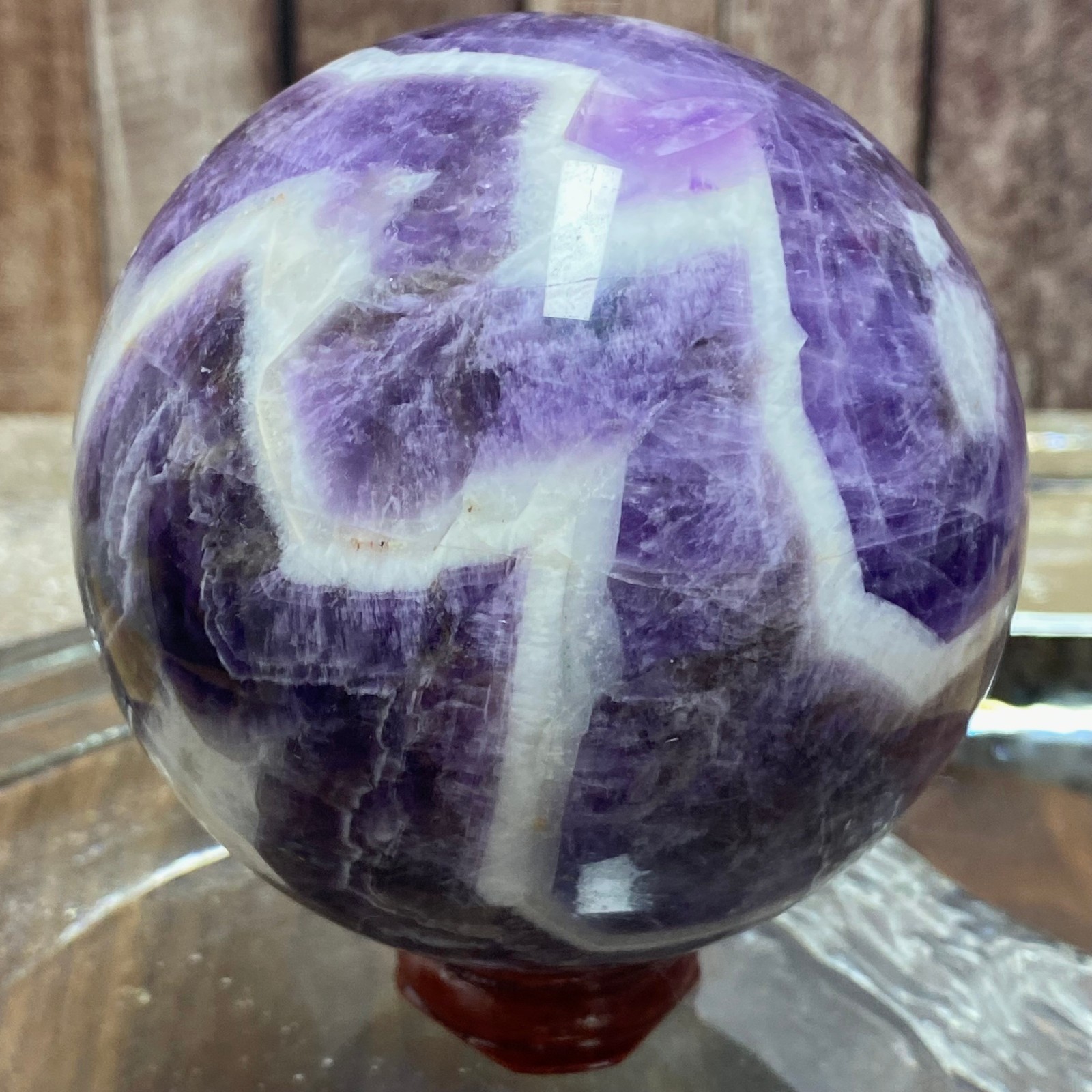 Genuine Amethyst Sphere Polished Crystal Ball Gemstone Figure Decorationz 800 g