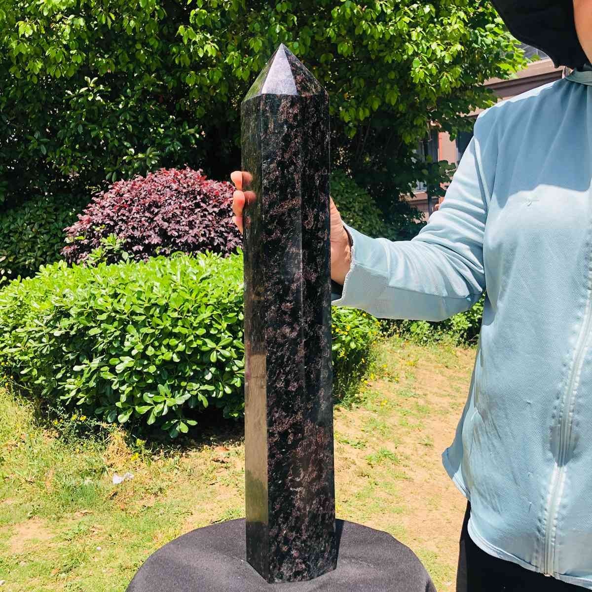 16.5LB Natural Firework Obelisk Tower Reiki Healing Crystal Point Wand