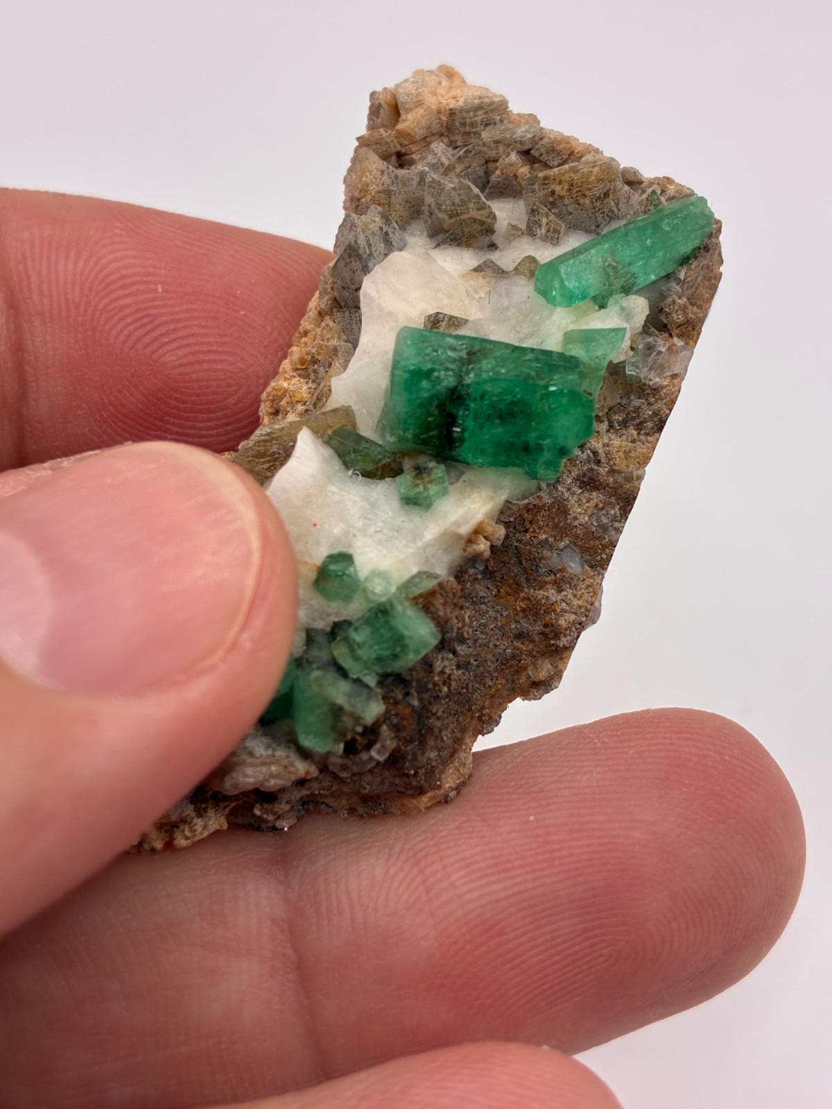 Rough Crystal Colombian Emerald Raw Matrix Collector Piece, Natural Not treament