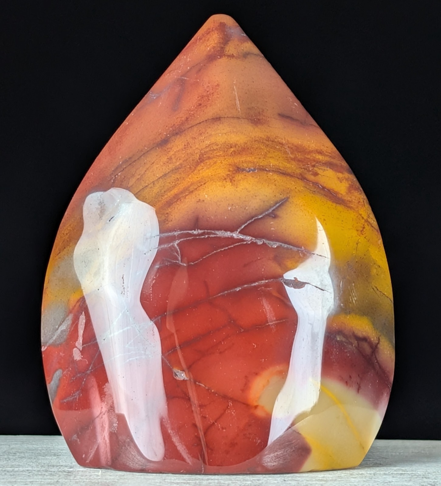 Purple Mookaite Freeform Crystal Gemstone Ornament Teardrop Chakra Reiki