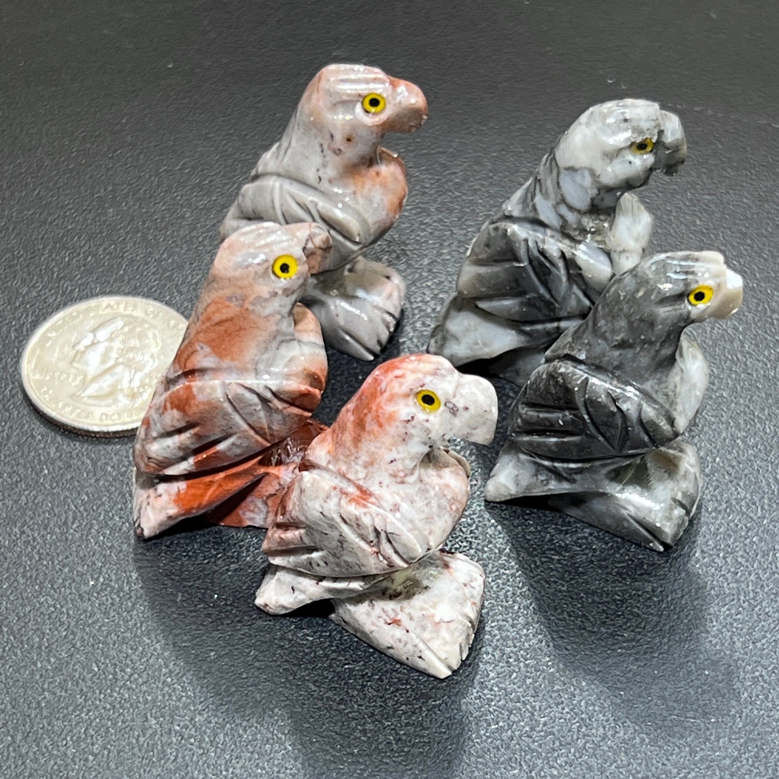 Small Soapstone Animal Carvings (Packs of 10) Wholesale Miniature Figurines