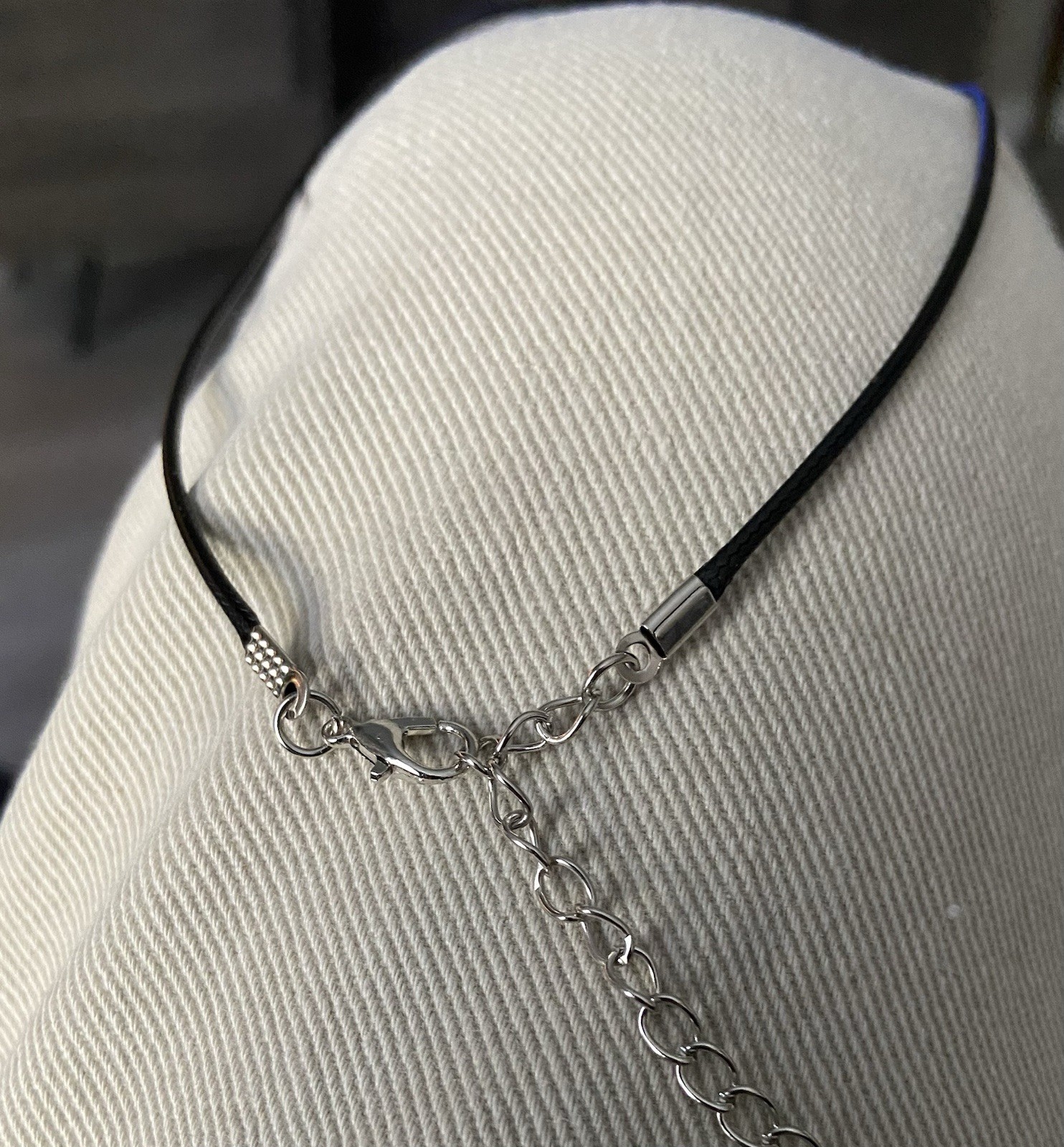 Fluorite And Silver Crystal Sphere Pendant With Leather Choker. Wear The Vibe!
