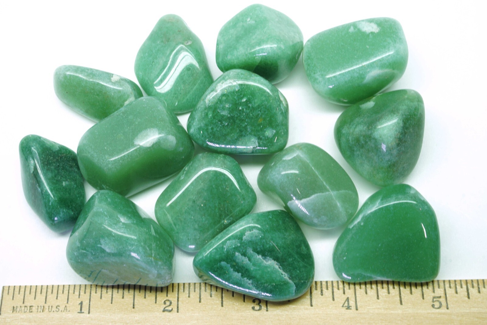 Bulk Tumbled Green Aventurine Crystals 1/2 Lb Natural Healing Stones