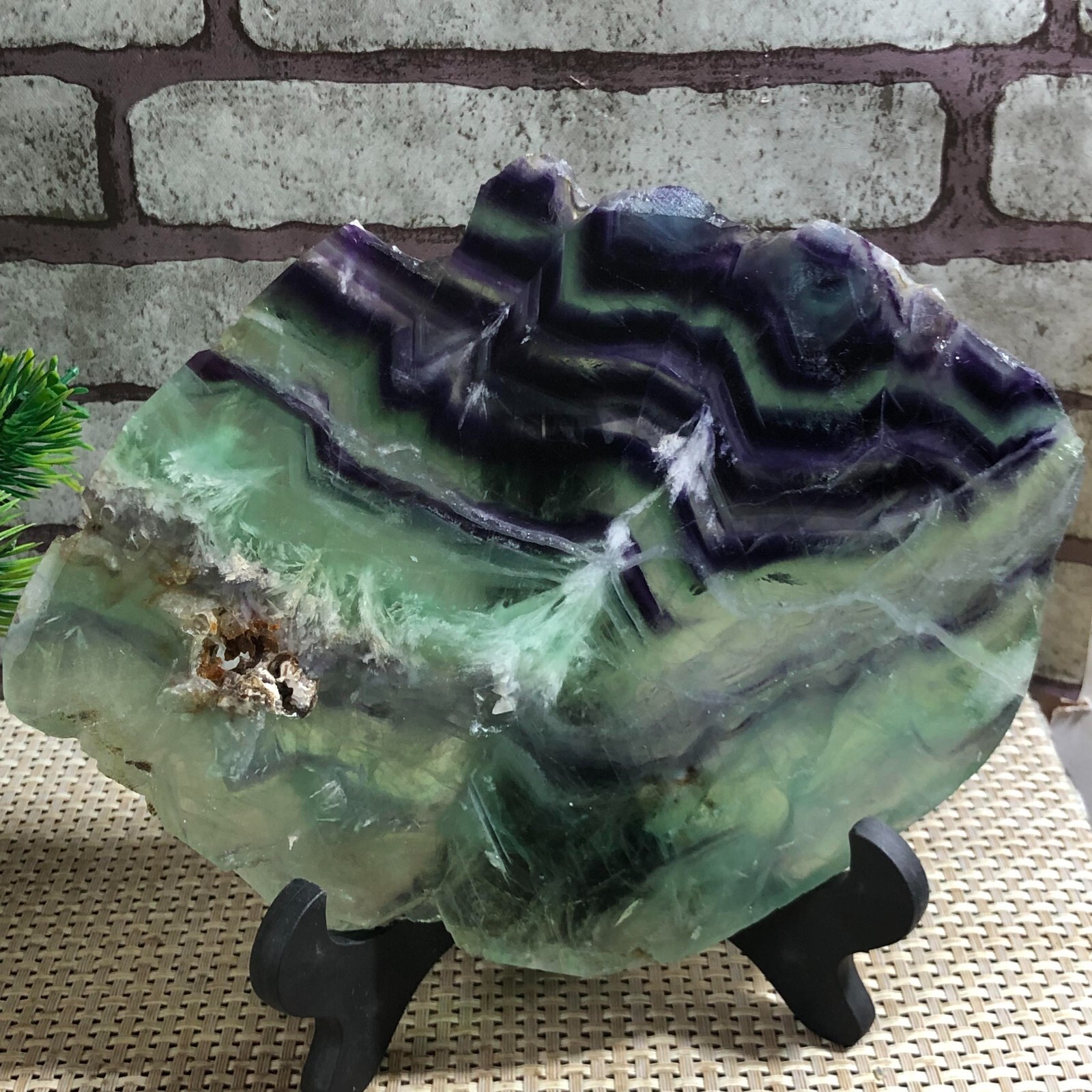 603g color Cubic FLUORITE Quartz Crystal Cluster Mineral Specimen