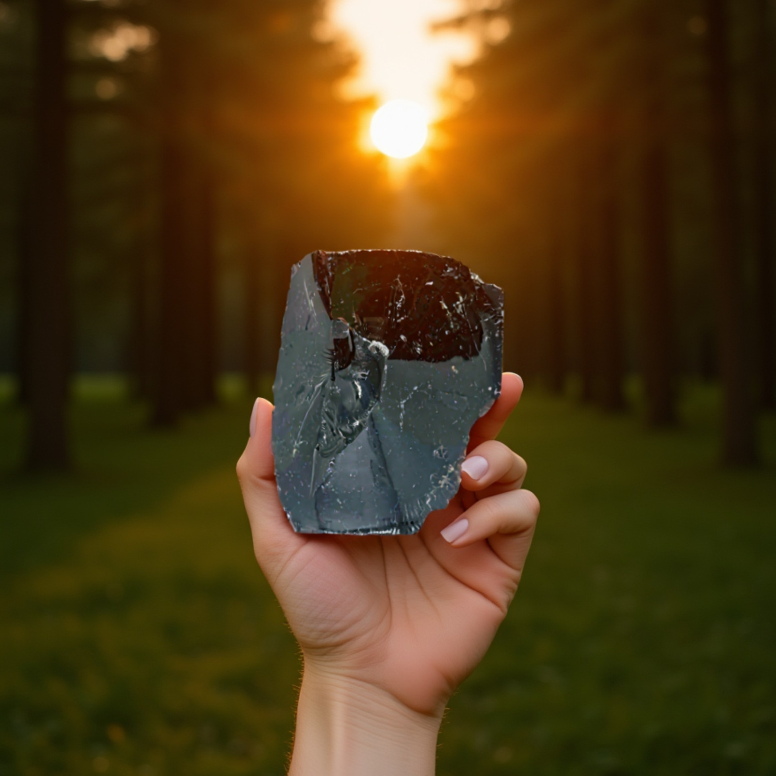 Black Obsidian Rough Stone 420-520CT | Natural Crystal for Spiritual Protection