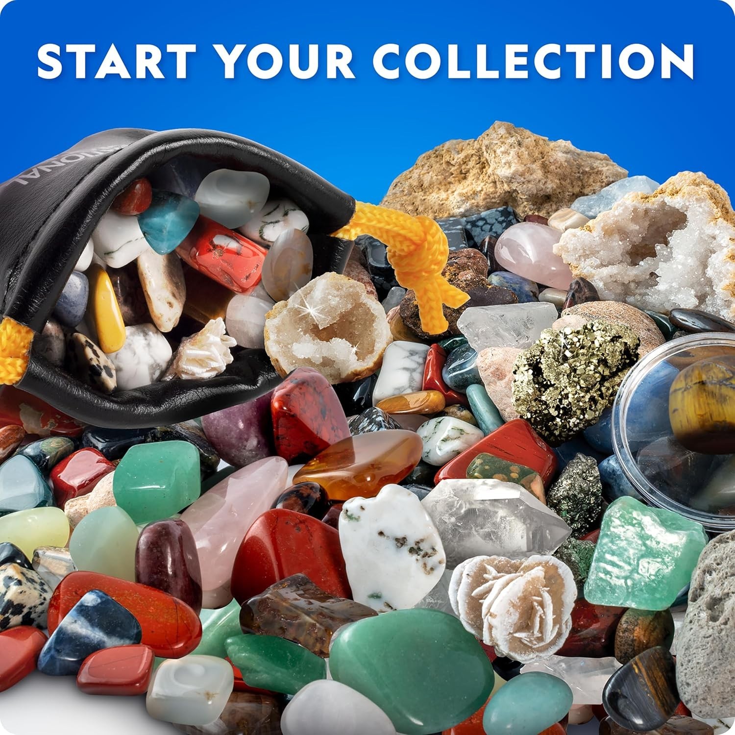 Geology Gift Set for Kids with Over 300 Rock, Mineral, and Crystal Specimens