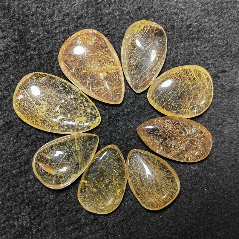 Natural Clear Gold hair Rutilated Quartz Crystal gemstone pendant (67g) #10
