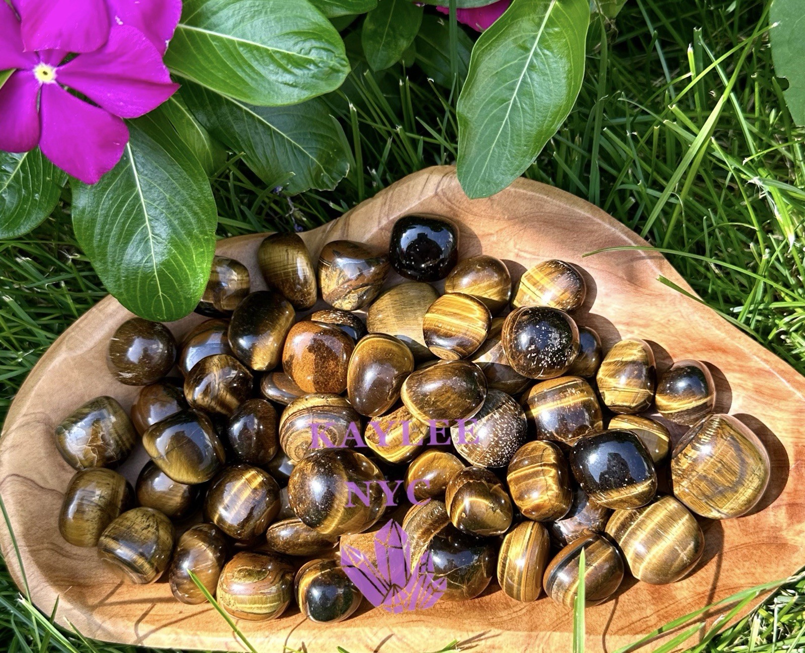 Wholesale Lot 2 Lbs Natural Tiger Eye Tumble Crystal Healing Energy