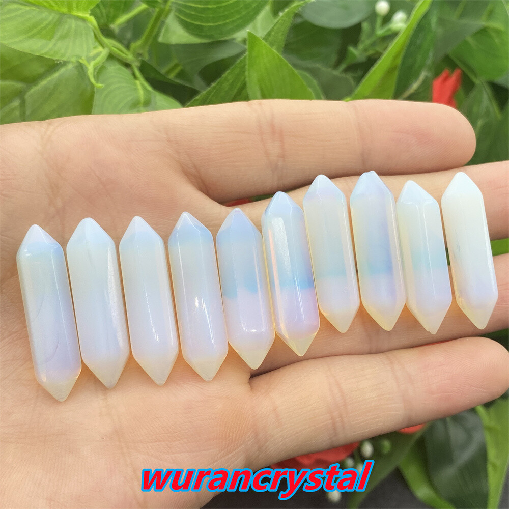 A+ Obelisk Opalite Quartz crystal skull Wand Double Point Healing DIY gift 10pcs