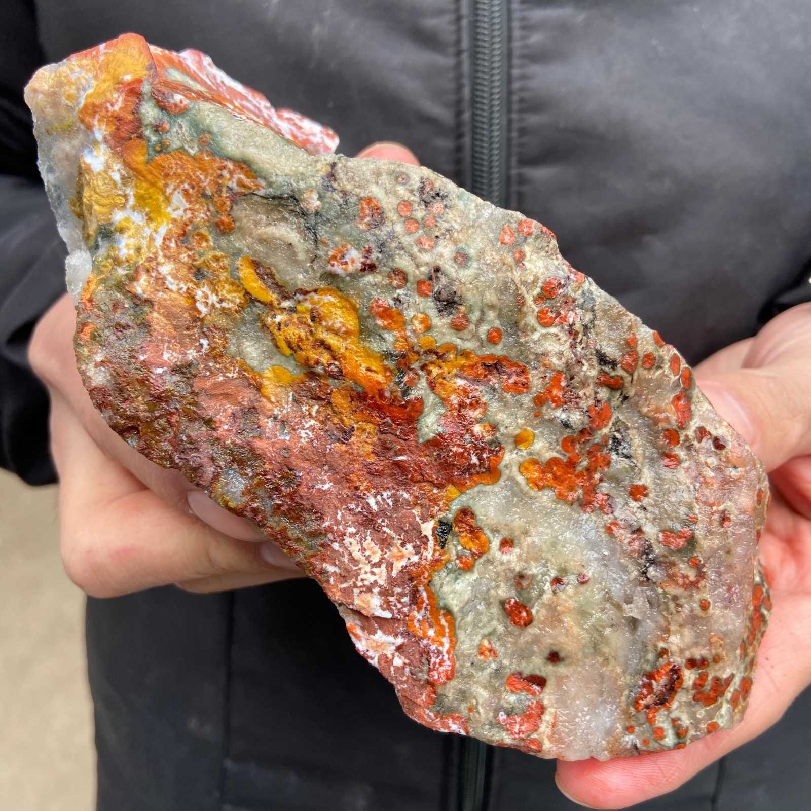 1.6lb Natural colourful ocean jasper raw stone crystal rough mineral specimen