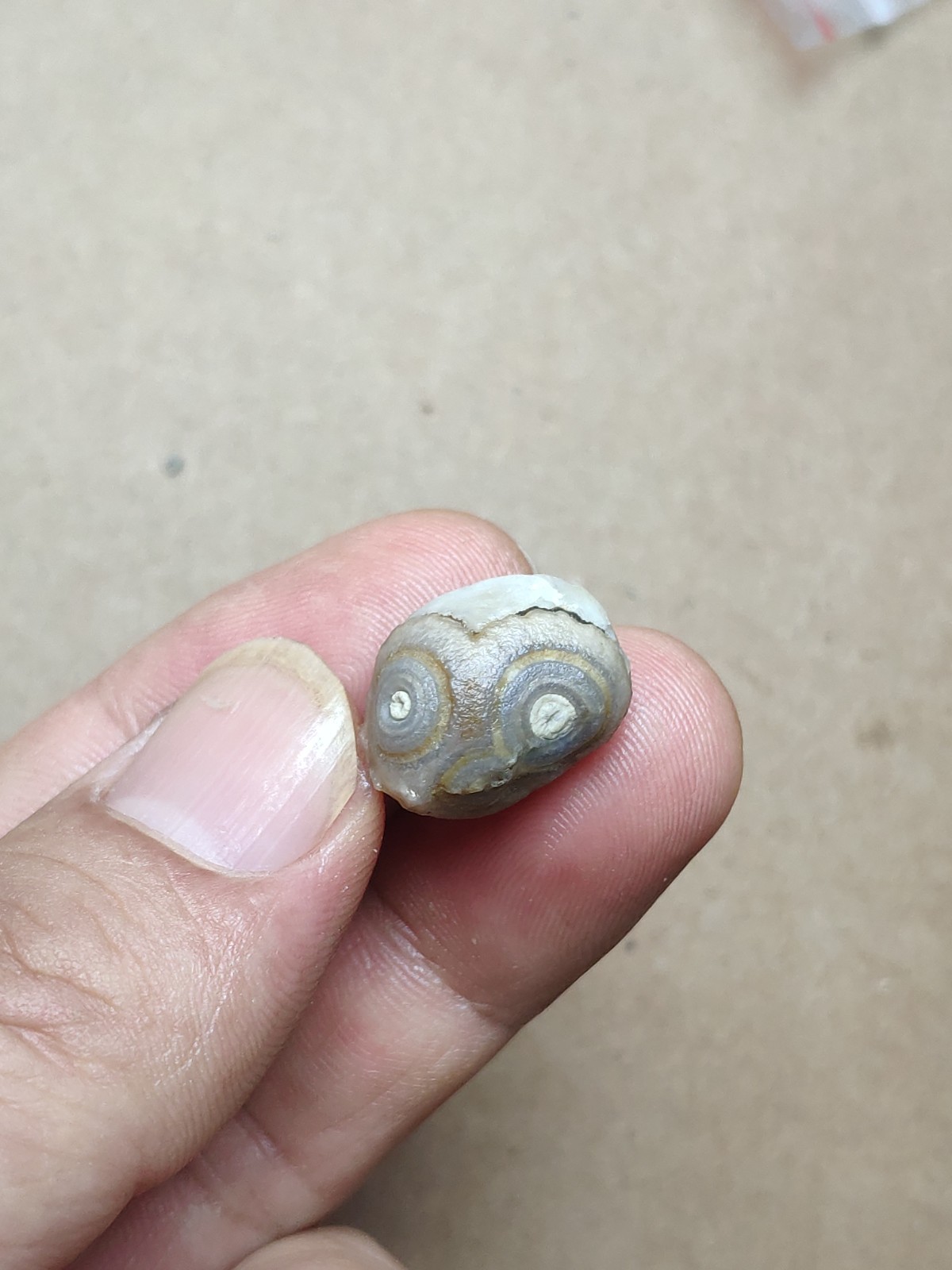 17mm Beautiful Natural agate Gobi agate eye agate cute collection