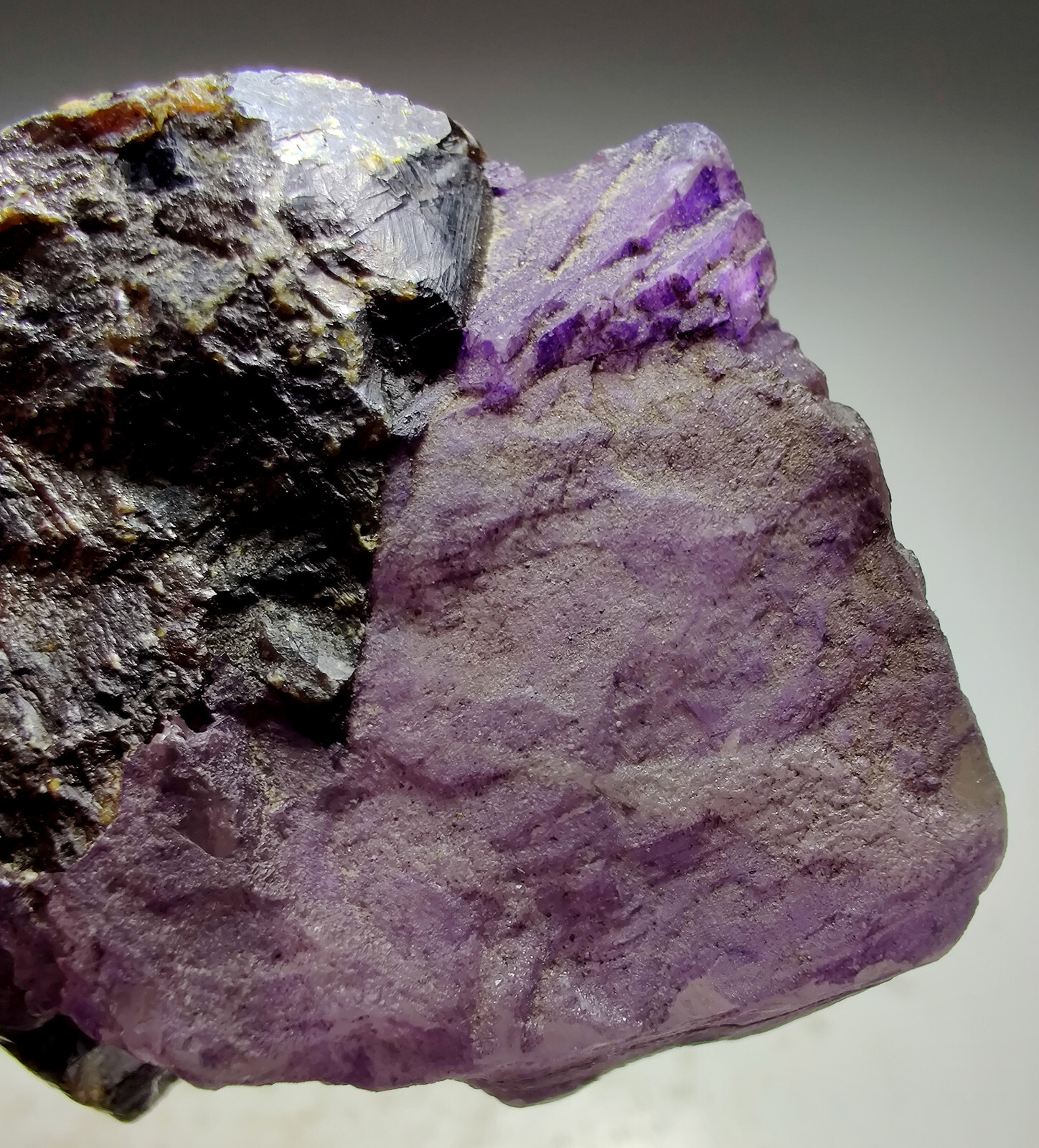 Fluorite on Sphalerite, fluorescent. Elmwood Mine, Tennesee. 87 grams.