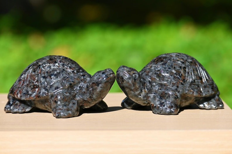 3.8″ Natural Yooperlite Tortoise Carved Reiki Healing Decor crystal Gift 1pc