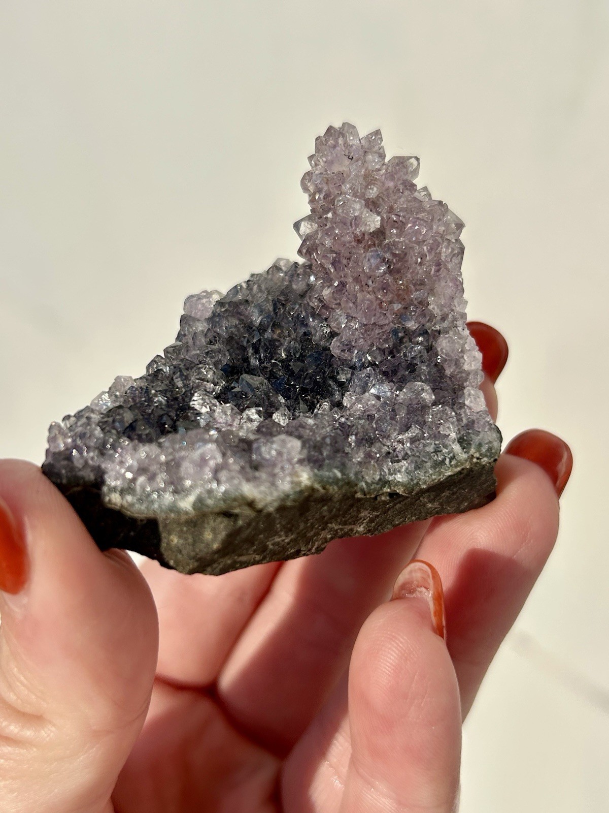Natural Stalactitic Amethyst Druzy Cluster on Matrix