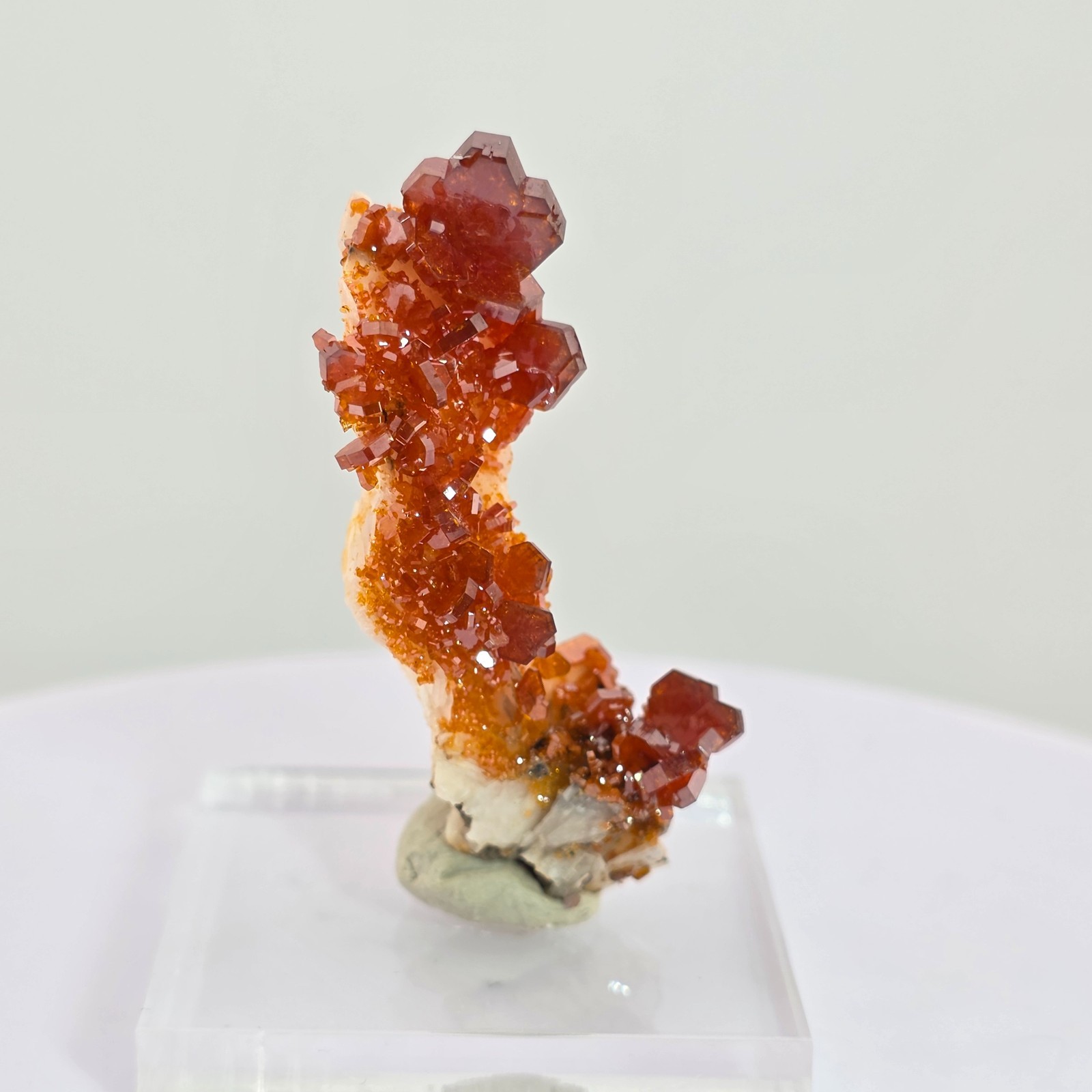 Vanadinite on Barite, Sparkly and Colorful Multi-Mineral Specimen – All Natural