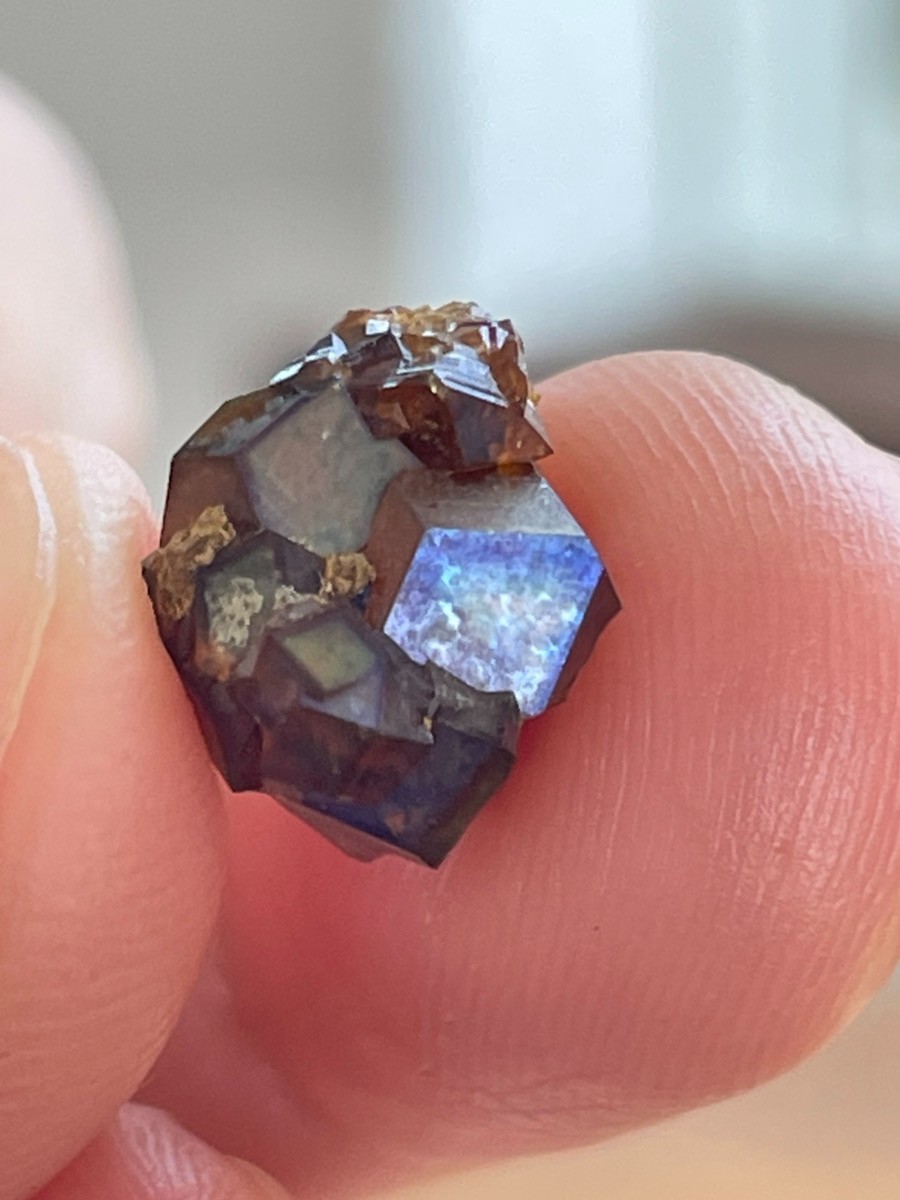 Rough Iridescent Andradite Rainbow Garnet Crystal Tenkawa Nara Japan Mineral Z2