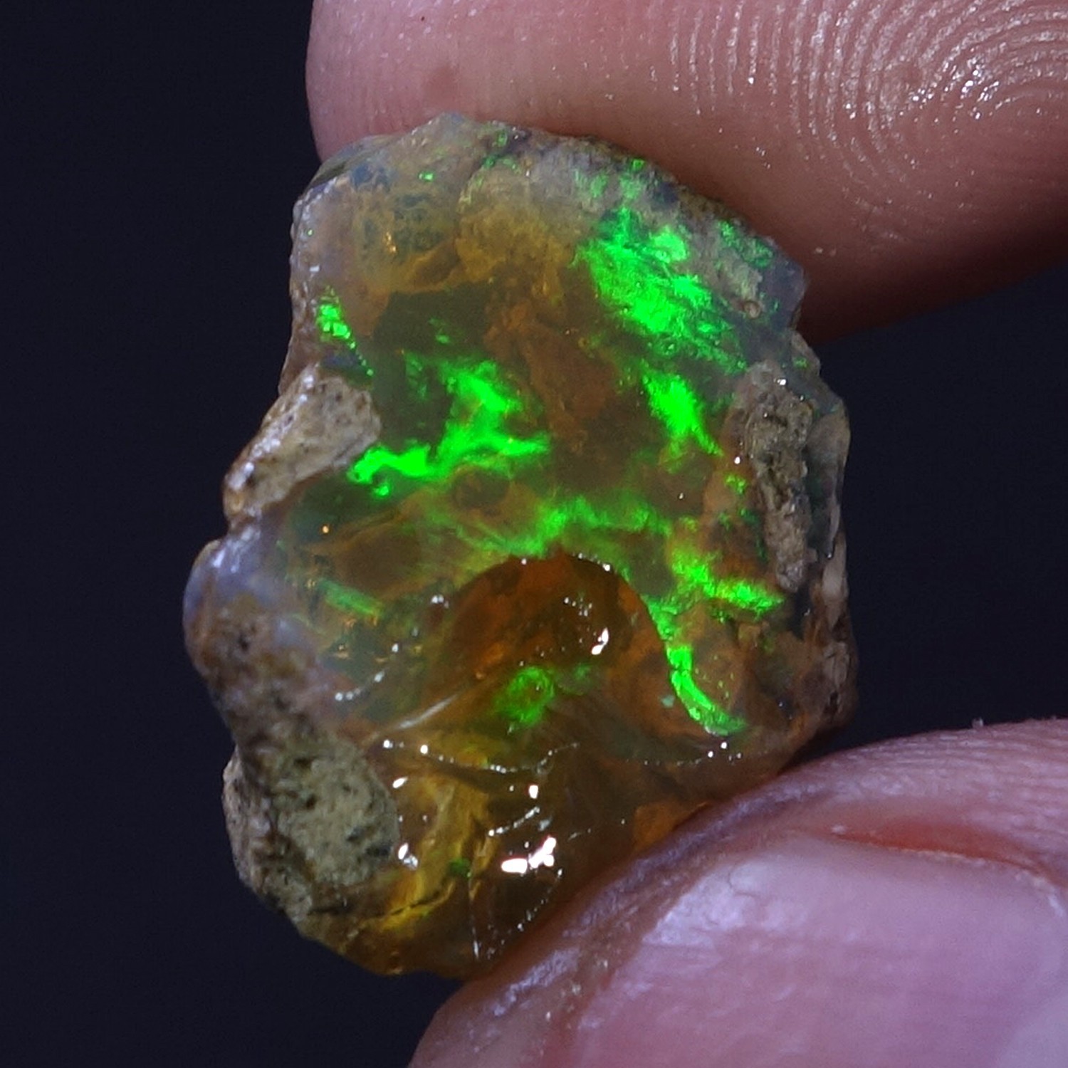 Ethiopian Oil Specimen Crystal Opal Welo Fire Flashy Opal Jewelry Making Supply