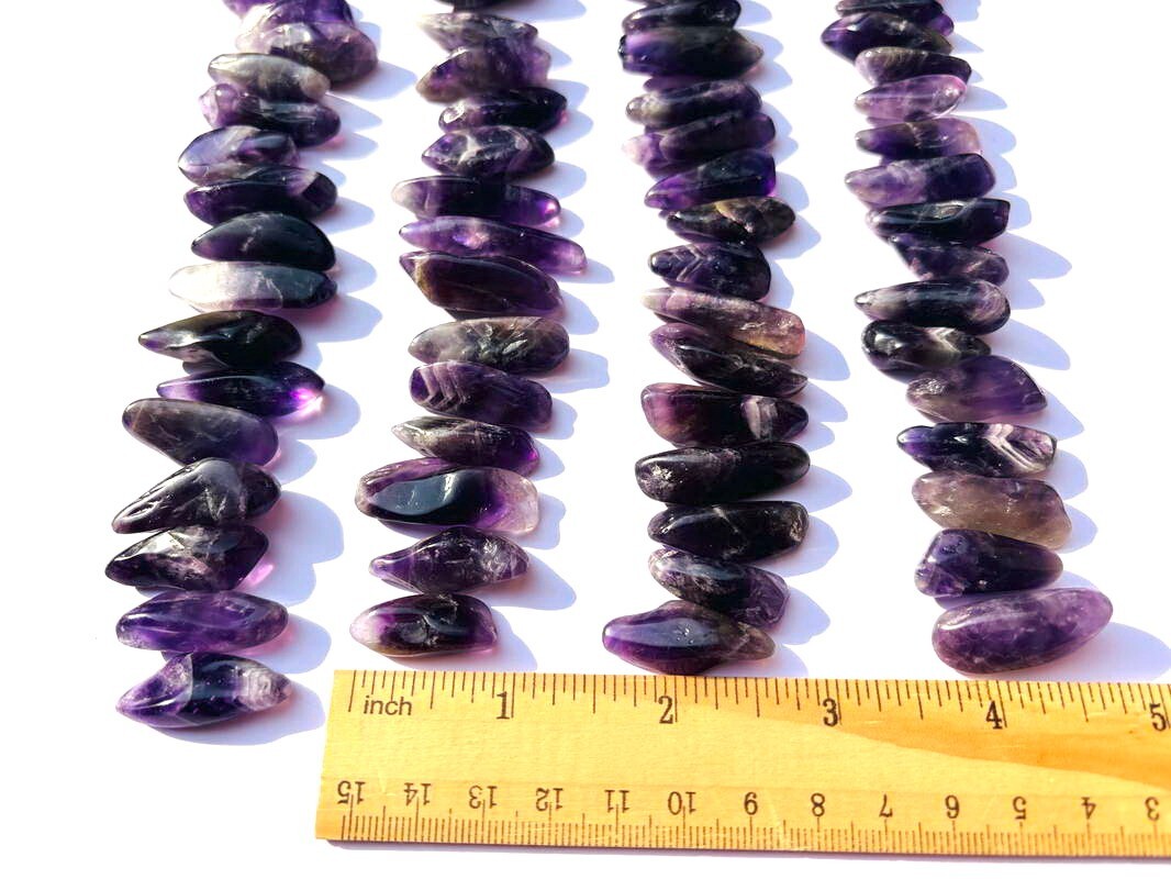 100pcs Bulk Amethyst Deep Purple Gemstone Point Best Gem Quality Polished Pieces