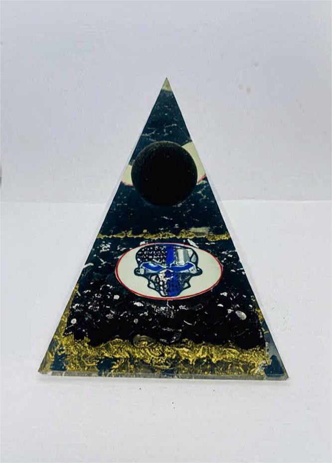 Handmade Black Tourmaline Orgone Pyramid EMF Blocker Crystal Energy Generator