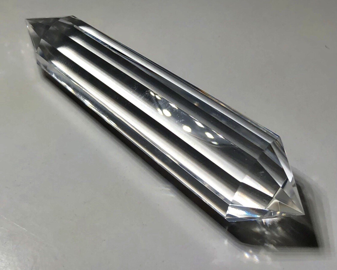 12 Sided Diamond Cut Clear Vogel Quartz Crystal Specimen Arkansas United States