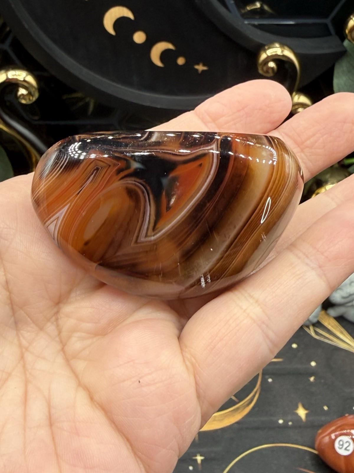 Natural Sardonyx Lg Palms/Freeform awesome patterns Free shipping