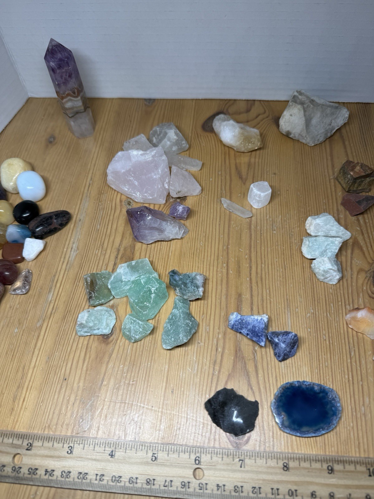 Mixed Crystal Lot 70+ Raw Polished Stones Rocks Gemstones And Pillars Spiritual
