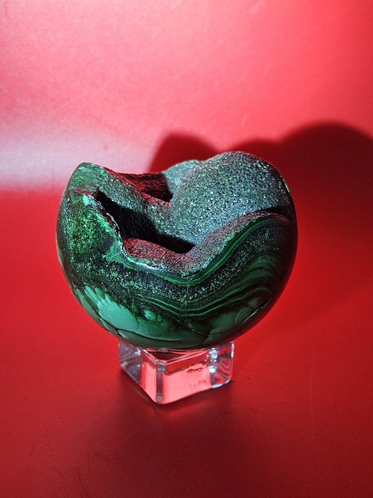 Glossy Natural Malachite Quartz Druzy Sphere Crystal Collection Healling 1+LB