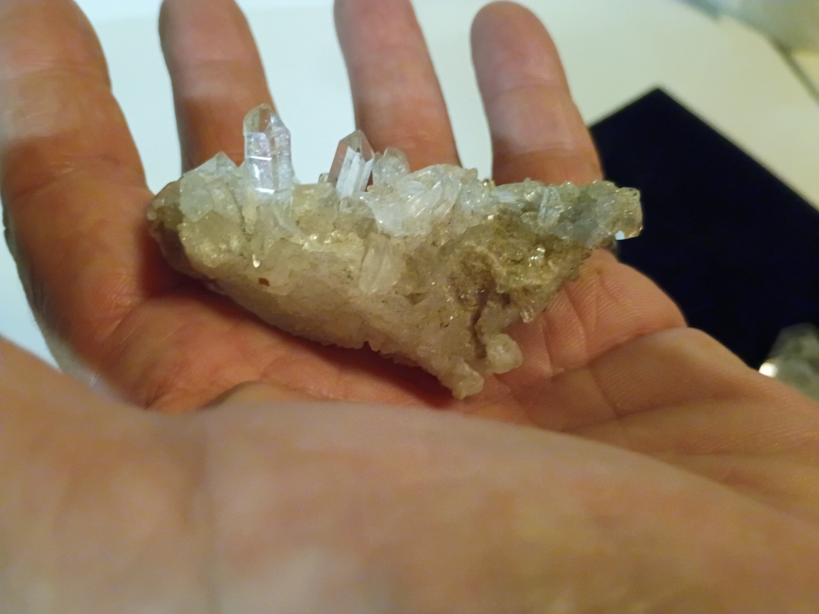 Set of 2 Raw Natural Stone Clear Quartz Crystal Cluster Gem Mineral Specimens