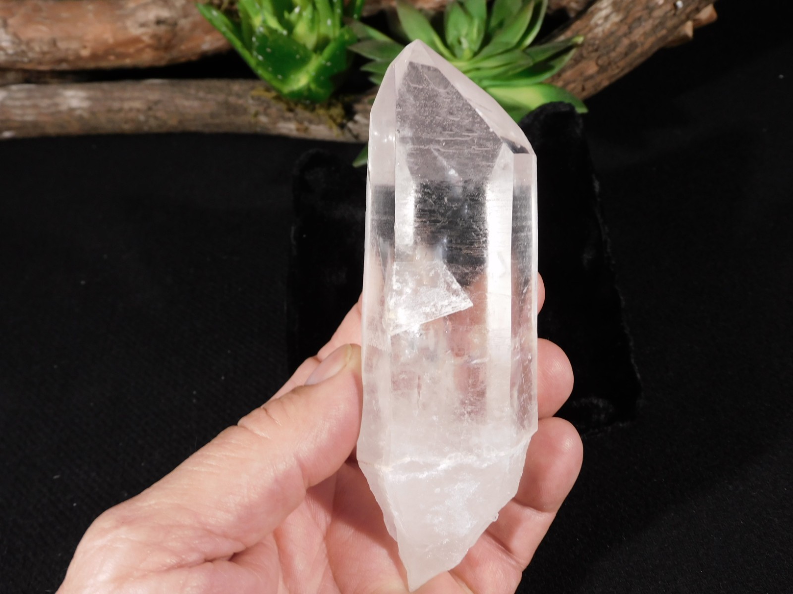 Larger! Semi TRANSLUCENT Quartz Crystal with RAINBOWS From Brazil 236gr