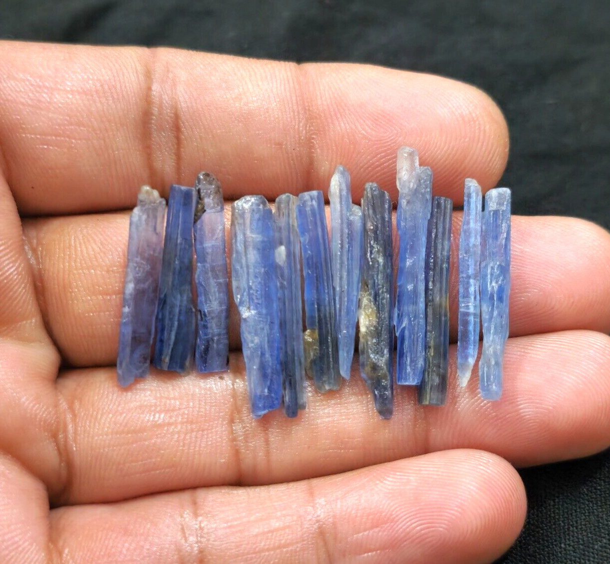 Ultimate Blue Kyanite Rough Shards 12 Pcs Lot Size 23-28 MM Rare Loose Gemstone