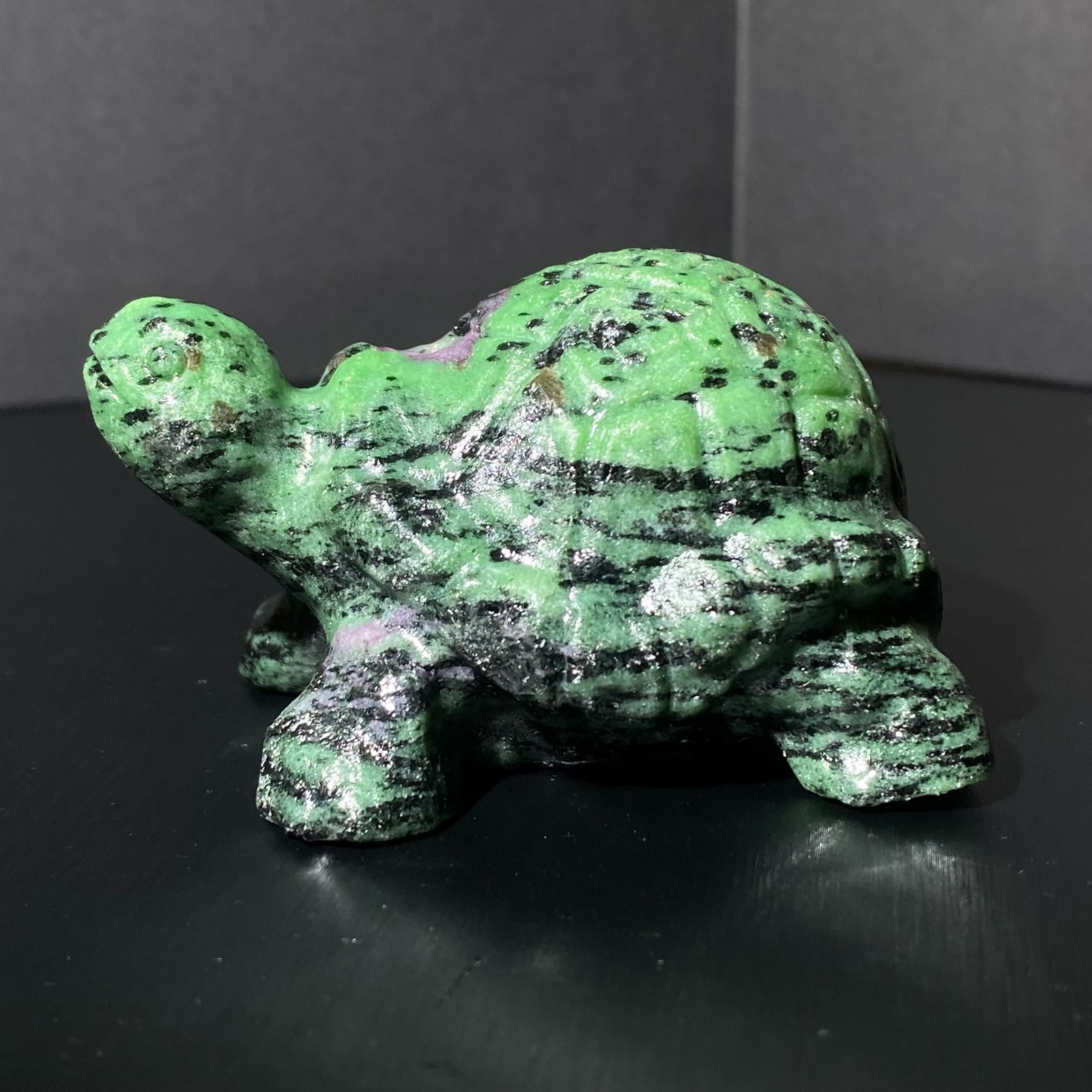288g natural Red Green Treasure tortoise Healing crystal demagnetize