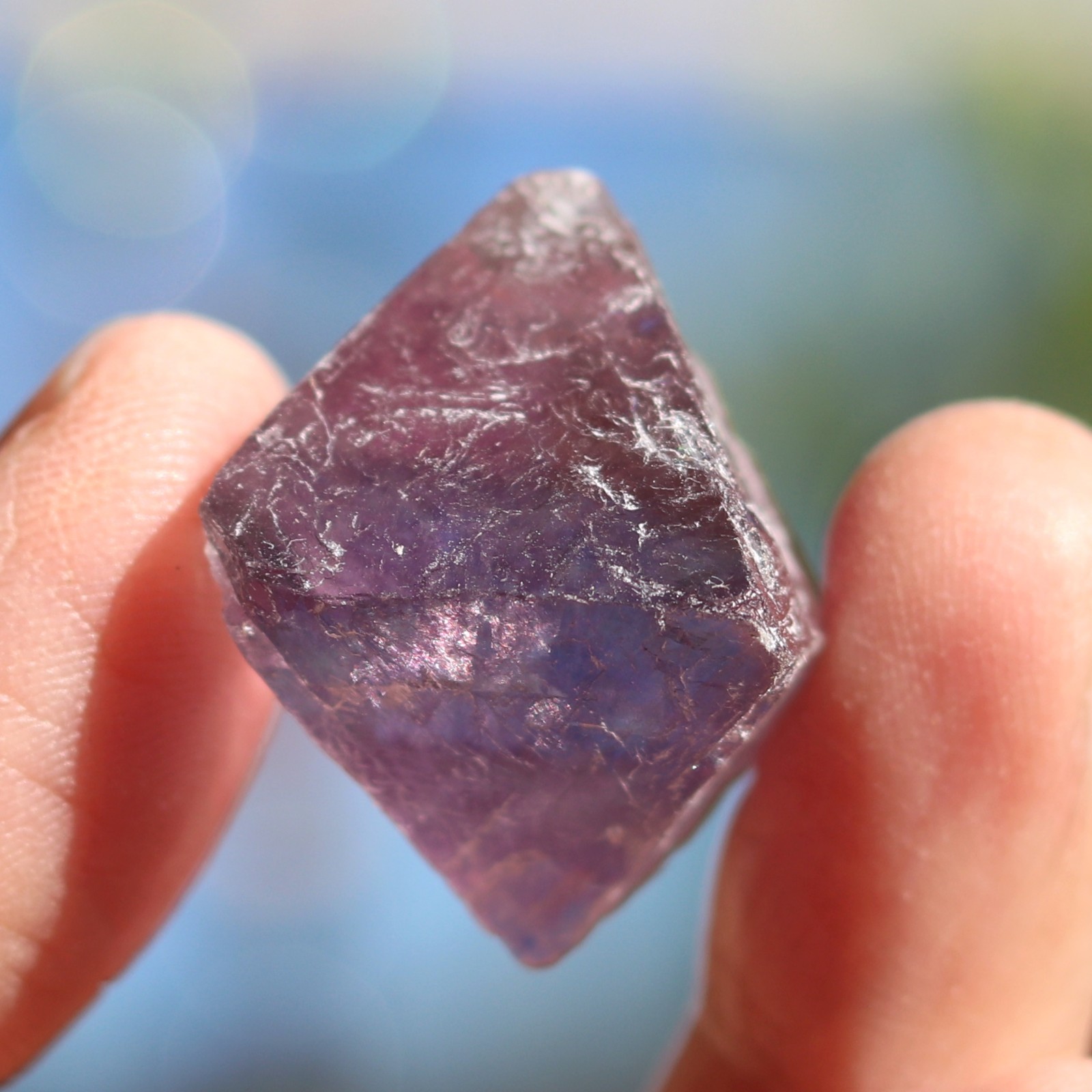 Fluorescent Mineral Specimen: Fluorite Octahedron (FLU61)