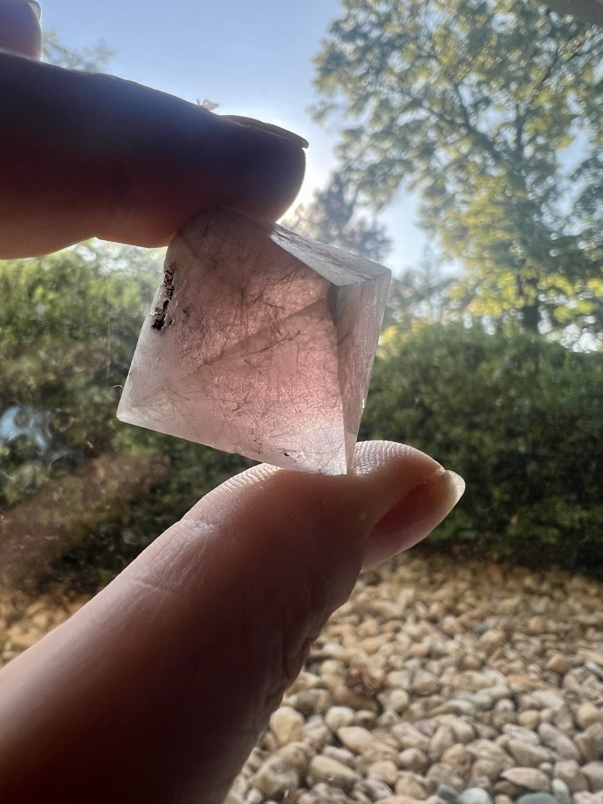 Pink Octahedral Fluorite From Inner Mongolia, China