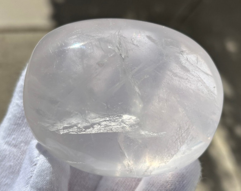 USA SALE 286g LOT 2 LARGE-R GIRASOL QUARTZ PALMSTONES PALM STONES PALM STONE