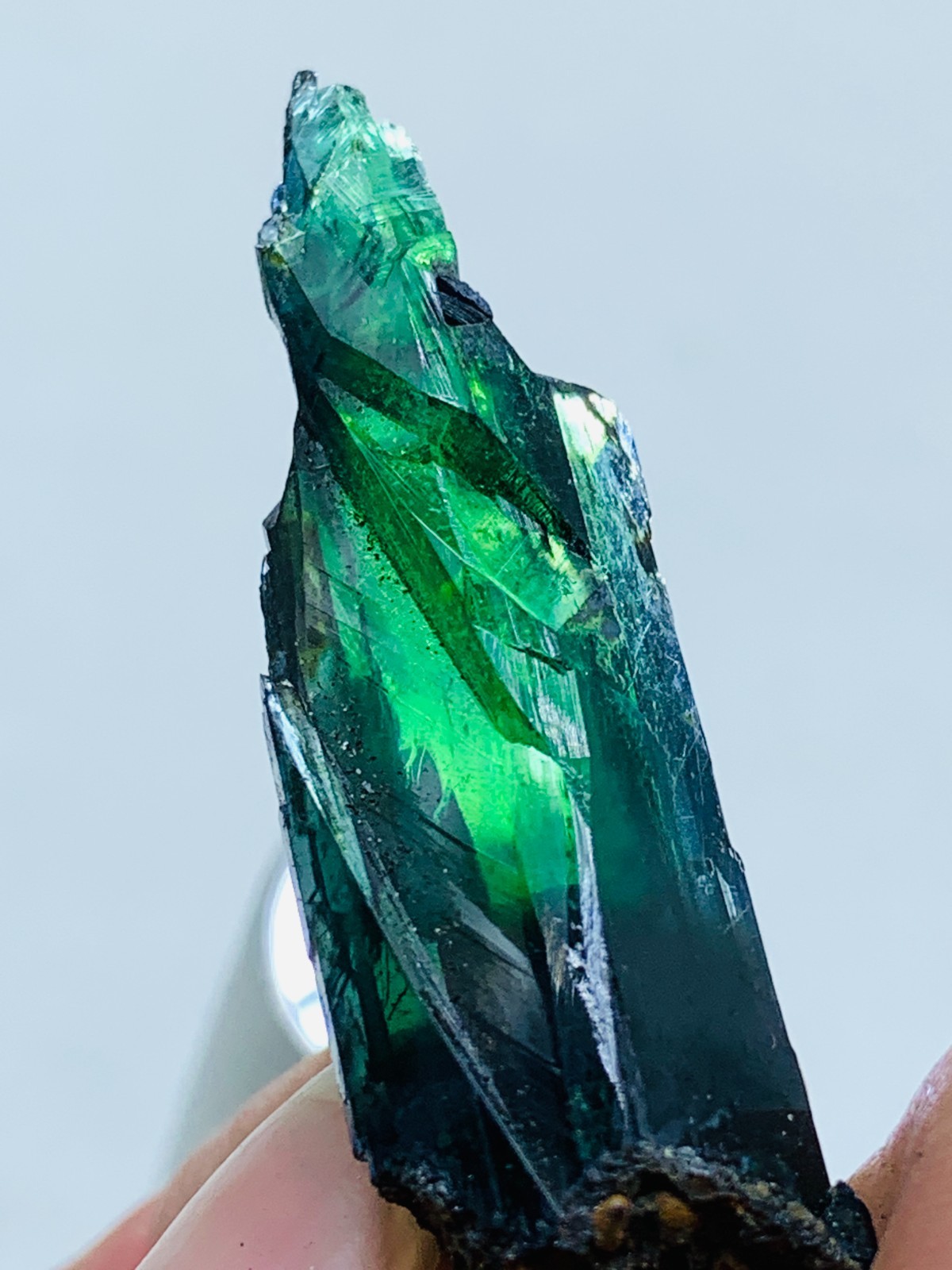 32ct 41mm TOP EXCELLENT BLUE GREEN VIVIANITE CRYSTALS Specimen FROM Brazil GEM