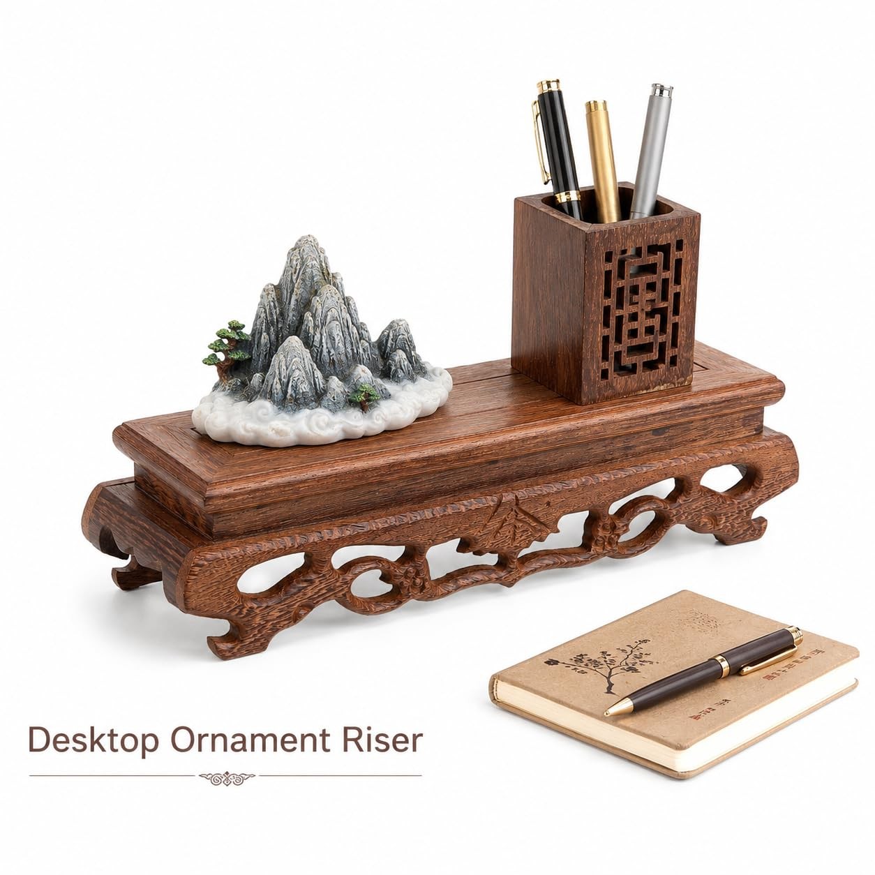 Wooden Display Base 8.85 X 2.75 X 2.16 in Solid Wood Stand for Figurines Vase…