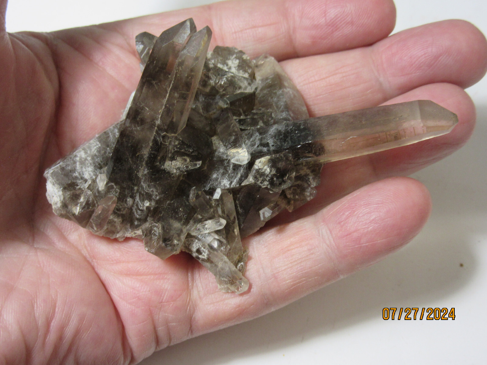 Smokey Quartz Crystal Point 3 1/4″ Cluster 2.12 oz. Collectible SQPCC-2.12-10