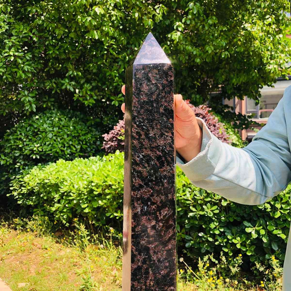 14.63LB Natural Fireworks Stone Obelisk Quartz Tower Crystal Wand Point Healing