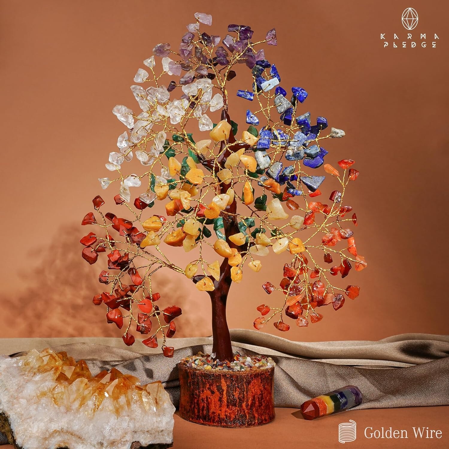 9.5-Inch Chakra Tree of Life – Exquisite Bonsai for Home Office Decoration