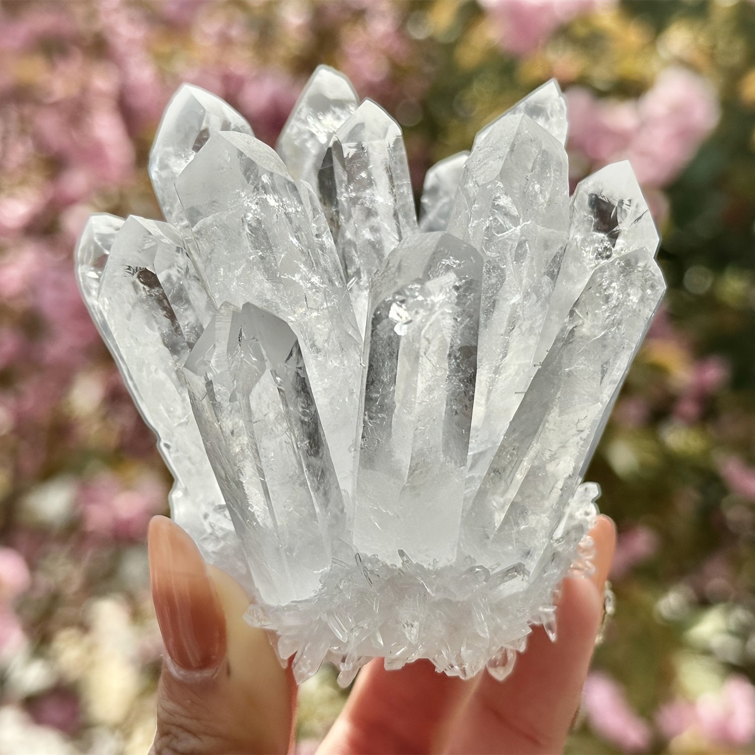 0.7Lb Crystal White Quartz Cluster Random Handmade Polished Home Collection Gift