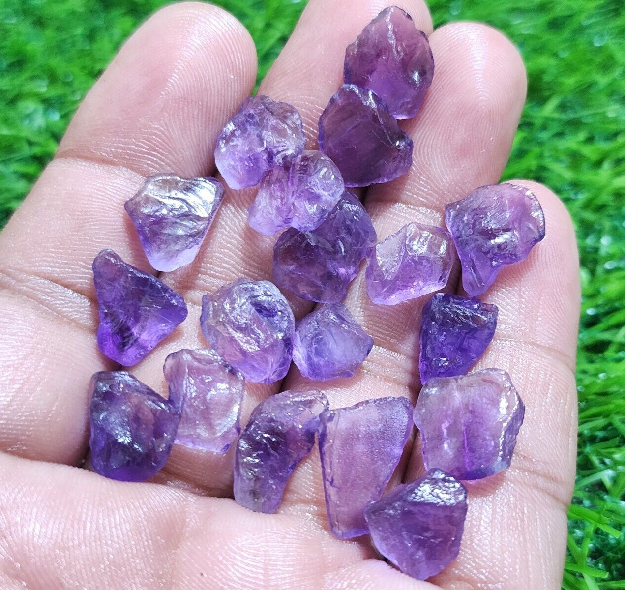 Awesome 73.10 Crt Purple Amethyst Raw Size 11-15 MM Loose Gemstone For Jewelry
