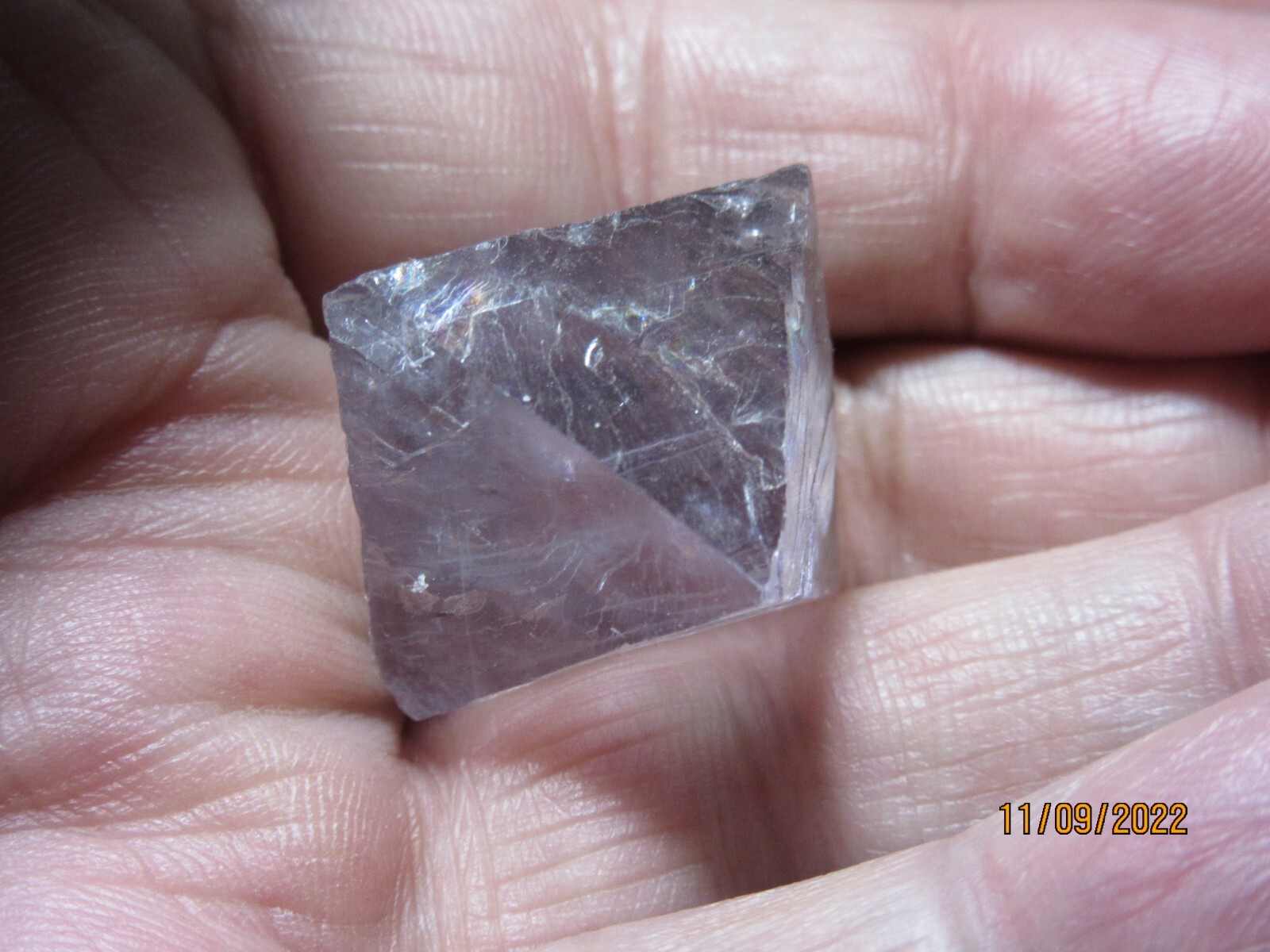 Purple Fluorite Octahedron 1 1/8 Inch Crystal Collectible Reiki **New** FOPL-1