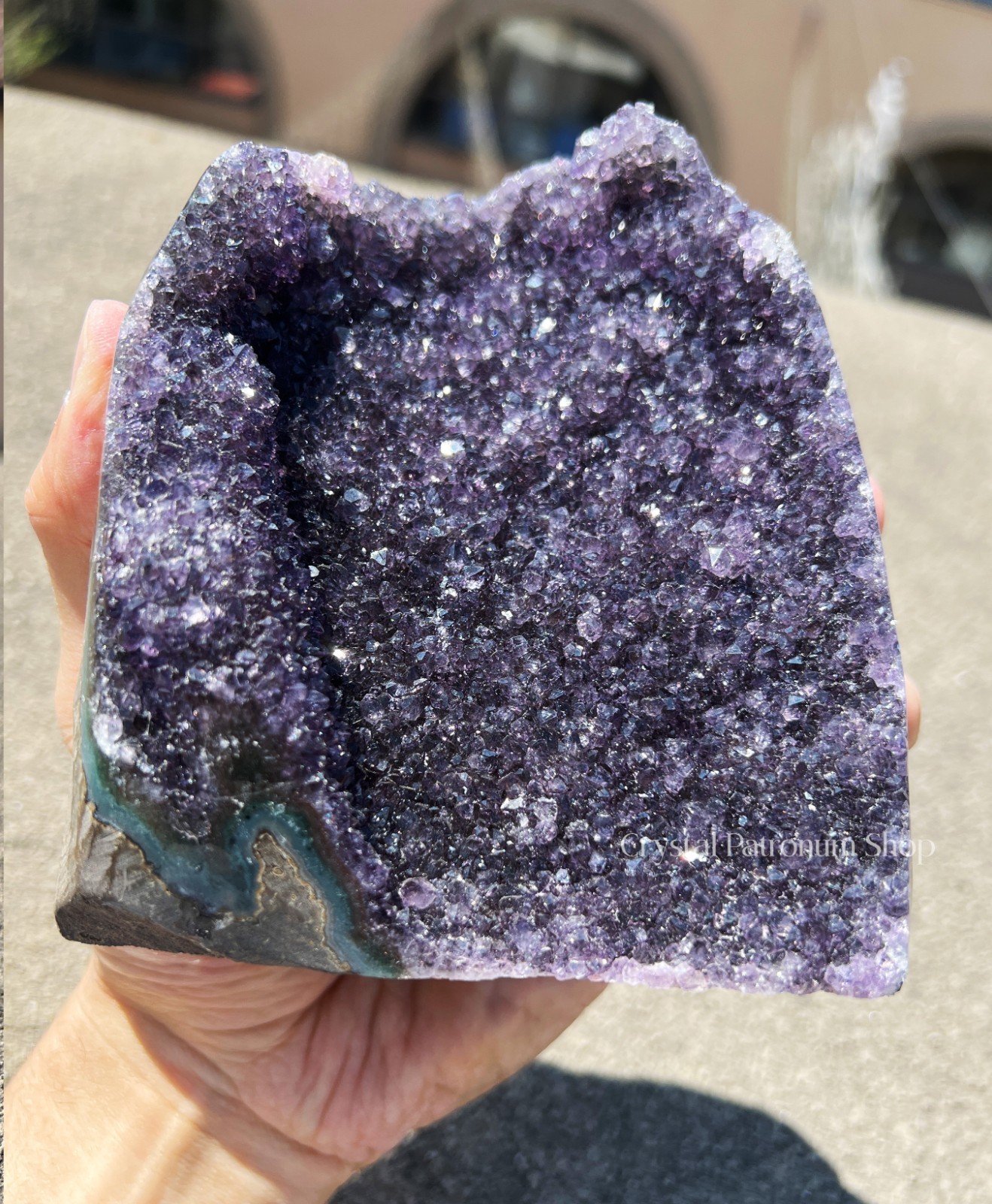 1.5kgNatural Large Amethyst Crystal Cluster, Raw Amethyst Geode, Purple Amethyst
