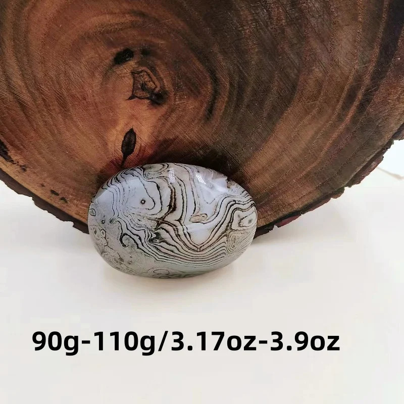 Big Silk Agate Raw Stone Handle Piece No Engraved Pebbles Raw Stone Grab Piece