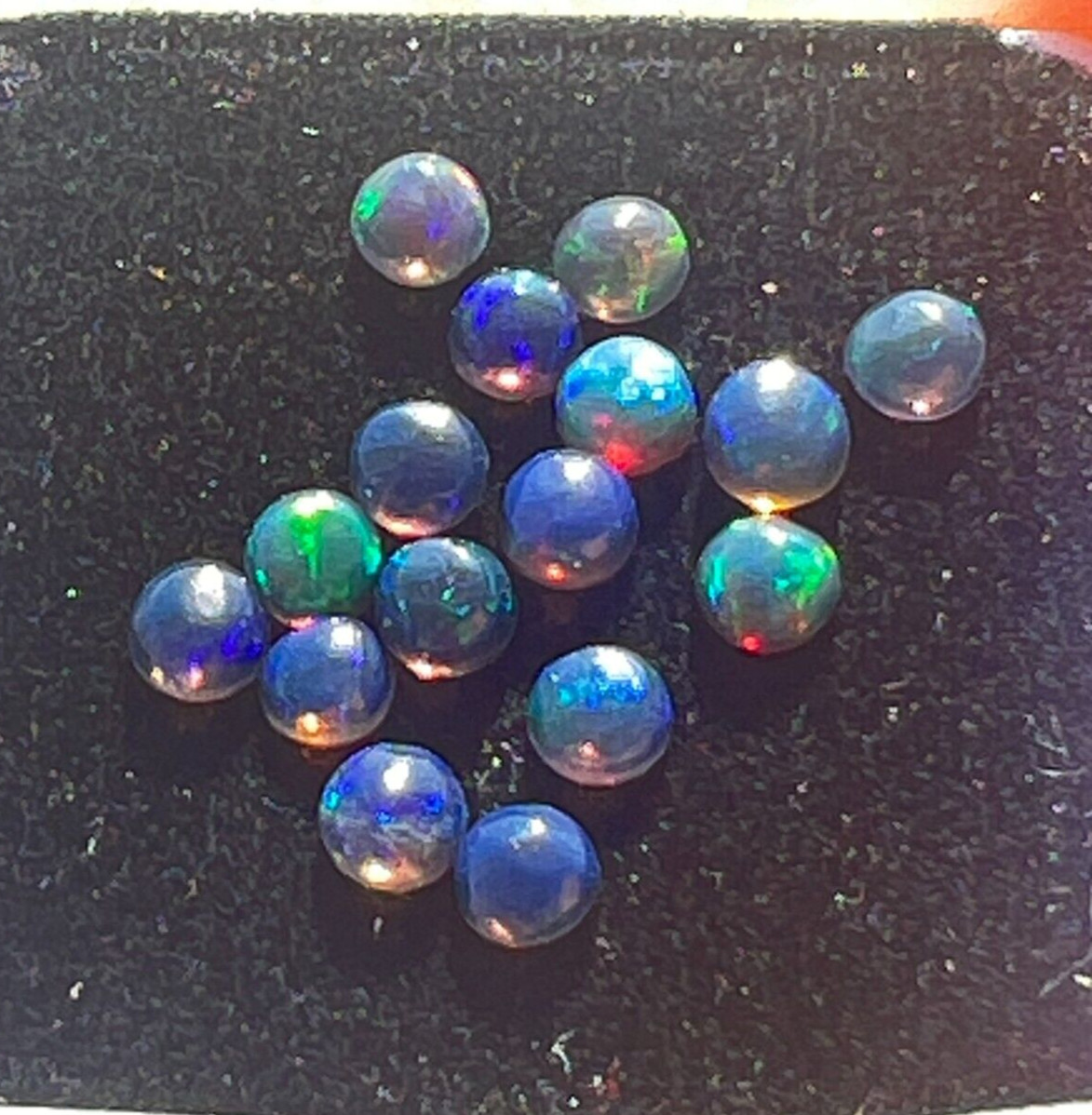 High Quality Ethiopian Black Opals for Jewelry Design 1.45cts