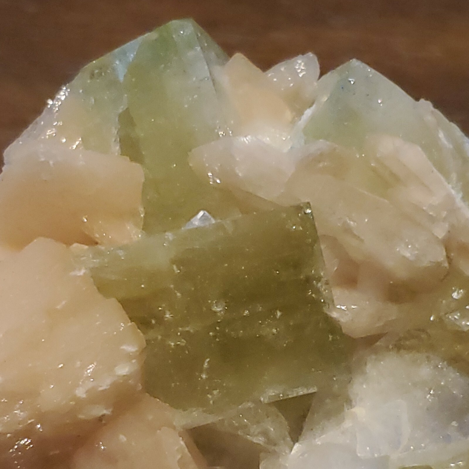 Green Apophylite and Stilbite Specimen Approx 3lb .8oz, 6 x 4 x 3.5in