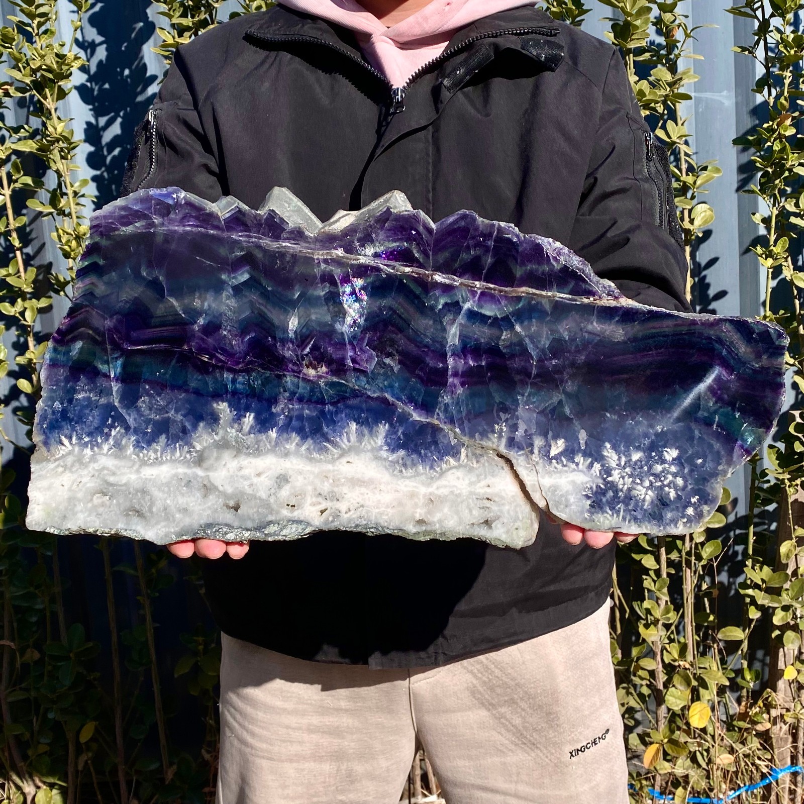 11.46LB Natural beautiful Rainbow Fluorite Crystal flake original stone specimen